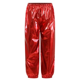 Kids Boys Girls Metallic Harem Pants Jazz Dance Costumes Elastic Waistband Shiny Trousers for Modern Hip Hop Street Dancewear
