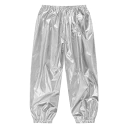 Kids Boys Girls Metallic Harem Pants Jazz Dance Costumes Elastic Waistband Shiny Trousers for Modern Hip Hop Street Dancewear
