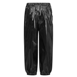 Kids Boys Girls Metallic Harem Pants Jazz Dance Costumes Elastic Waistband Shiny Trousers for Modern Hip Hop Street Dancewear