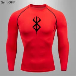 Anime Berserk-Summer Short Sleeve T-Shirt Men Compression Shirt Running Quick Dry Gym Jogging Sports Shirts Rashguard Tops