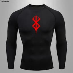 Anime Berserk-Summer Short Sleeve T-Shirt Men Compression Shirt Running Quick Dry Gym Jogging Sports Shirts Rashguard Tops