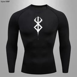 Anime Berserk-Summer Short Sleeve T-Shirt Men Compression Shirt Running Quick Dry Gym Jogging Sports Shirts Rashguard Tops