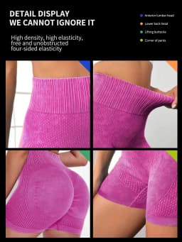 Tight, High Waisted, Sexy Peach Quick Drying, Breathable Yoga Pants, WOMEN'S Running, Sports, and Fitness Three Point Shorts