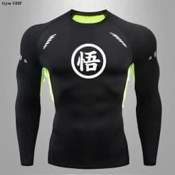 Goku Print Compression Shirts For Men Gym Workout Joging Fitness Undershirts Base Layer Quick Dry Aerobic Exercise Men Tops