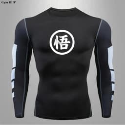 Goku Print Compression Shirts For Men Gym Workout Joging Fitness Undershirts Base Layer Quick Dry Aerobic Exercise Men Tops