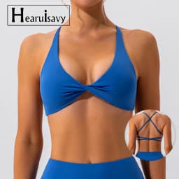 Summer Sexy Gym Top Women Crease Sports Bra Running Back Cross Yoga Bra Breathable Sports Underwear Women Fitness Workout Top