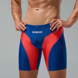 2023 New Summer Seobean Men's Multi Color Swimming Pants Beach Hot Spring Three Way Swimming Pants