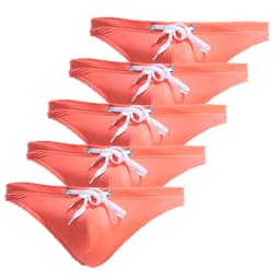 5pcs Mini Briefs Mens Swimwear Super Sexy Swim Underwear Tanga Pouch Bikini Surf Swimsuit Swimming Panties Beach Wear