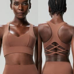Women Fitness Yoga Bra Stretchy Soft Gathered Push Up Sports Underwear High Imapact Gym Crop Top Breathable Workout Clothes