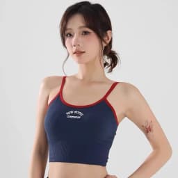 Women's Breathable Sports Bra Fitness Gym Workout Push-Up Camisole Yoga Top Letter Print Pilates Clothing Crop Top Yoga Bra