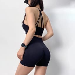 2 Pcs Yoga Sets Women High Waist Workout Outfits Gym Wear Gym Clothing Sports Suits Fitness Tracksuit Sportswear Shorts Suit
