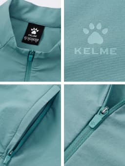 Kelme Men's Light Woven Jacket Upf50+ Sun Protection Stand Collar Jacket Day Training Outdoor Sports Running Windbreaker