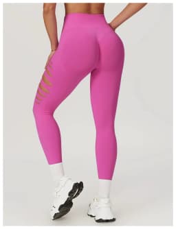Hollowed Out Seamless Tight Yoga Pants High Waist Yoga Leggings Push Up Workout Tights Running Fitness Sports Pants For Women