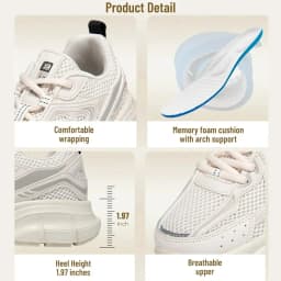 Baasploa Women Retro Running Shoes Outdoor Mesh Lace Up Jogging Sports Shoes Female Casual Lightweight Breathable Non-slip Shoes