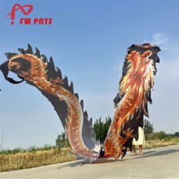 7m Pink Fitness Dragon Dance Ribbon Accessories For Adults Festival Prop Outdoor Sports Only Tail (Not Include Head )