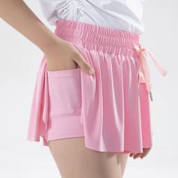 Girls Flowy Shorts Butterfly Shorts With Pocket 2-in-1 Athletic Biker Running 5-12 Years For Kids Active Workout Sports Tennis