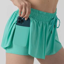 Girls Flowy Shorts Butterfly Shorts With Pocket 2-in-1 Athletic Biker Running 5-12 Years For Kids Active Workout Sports Tennis