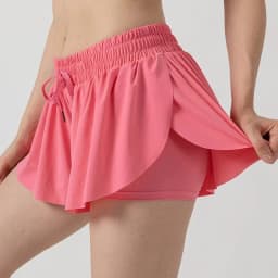 Girls Flowy Shorts Butterfly Shorts With Pocket 2-in-1 Athletic Biker Running 5-12 Years For Kids Active Workout Sports Tennis