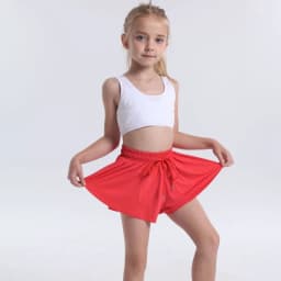 Girls Flowy Shorts Butterfly Shorts With Pocket 2-in-1 Athletic Biker Running 5-12 Years For Kids Active Workout Sports Tennis