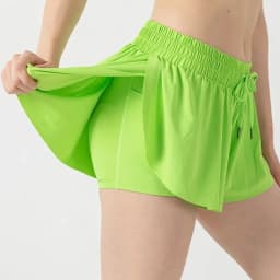Girls Flowy Shorts Butterfly Shorts With Pocket 2-in-1 Athletic Biker Running 5-12 Years For Kids Active Workout Sports Tennis