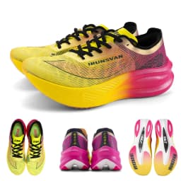 IRUNSVAN Full Palm Nylon Carbon Plate Marathon Athletic Shoes Men 2024 High Quality Breathable Stability Cushioned Rebound
