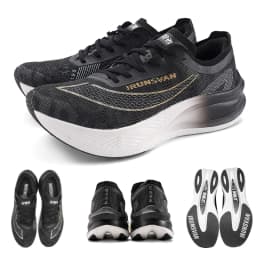 IRUNSVAN Full Palm Nylon Carbon Plate Marathon Athletic Shoes Men 2024 High Quality Breathable Stability Cushioned Rebound