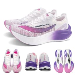 IRUNSVAN Full Palm Nylon Carbon Plate Marathon Athletic Shoes Men 2024 High Quality Breathable Stability Cushioned Rebound
