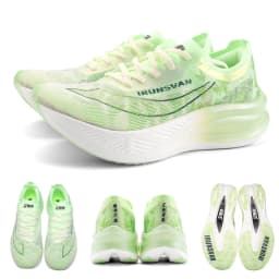 IRUNSVAN Full Palm Nylon Carbon Plate Marathon Athletic Shoes Men 2024 High Quality Breathable Stability Cushioned Rebound