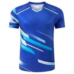 Men's And Women's Sublimation V Neck Table Tennis Jersey Quick Dry Sports T-shirt Breathable Short Sleeve Ping Pong Shirt Volley