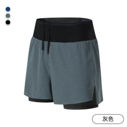 Double Deck Sports Shorts Men 2 in 1 Marathon Fitness Running Shorts Male Short Gym Man Basketball Workout Pants Multi-pocket