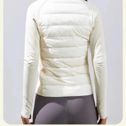 Women's Autumn Winter Lightweight Goose down Jacket Stand up Collar Warm Slim Fit Outdoor Leisure Sports Yoga Coat
