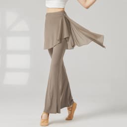 Women Yoga Pants Mesh Hip Cover Modern Dance Flare Leg Practice Pants Breathable Skin Friendly Classical Dancing Trouser Fitness