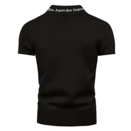 Los Angeles Print Mock Neck Short Sleeve Compression Shirt for Men Gym Workout Running T-Shirts Undershirts Baselayers Tees Tops