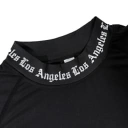 Los Angeles Print Mock Neck Short Sleeve Compression Shirt for Men Gym Workout Running T-Shirts Undershirts Baselayers Tees Tops