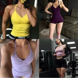 No Logo Women's Longline Strappy Backless Gym Tank Top, Scrunch Open Back Sports Bra, Workout Top for Running & Yoga