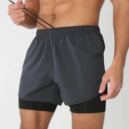 Gym Shorts Men Running Shorts with Liner Pockets Towel Loop Quick Dry Lightweight Workout Men's Breathable Athletic Sport Shorts