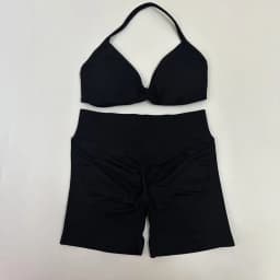 Yoga Gym Set 2 Piece Women Strappy Yoga Bra Top Workout Scrunch Shorts Sports Suit Fitness Clothes Seamless Yoga Set