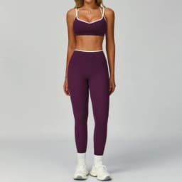 Gym Tracksuit Yoga Set 2 Pieces Workout Outfits Fitness Sportswear High Waist Leggings Sports Bra Athletic Wear Women Clothes
