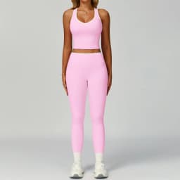 Gym Tracksuit Yoga Set 2 Pieces Workout Outfits Fitness Sportswear High Waist Leggings Sports Bra Athletic Wear Women Clothes