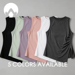Slit Women's Sports Vest High Stretchy Yoga Pilates Cropped Vest Top for Fitness  Workout BreathableTank Top Female Sportswear