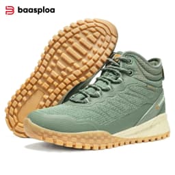 Baasploa Winter Women Sneakers Plush Warm Snow Boots Non-Slip Waterproof Shoes Women Outdoor Boots Walking Shoes