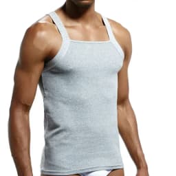 Men's Square Cut Tank Tops G-Unit Cotton Ribbed Casual Undershirts Muscle Tank Shirts Sleeveless Comfort Stretch Workout Vest