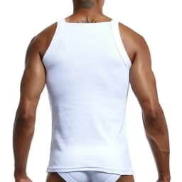 Men's Square Cut Tank Tops G-Unit Cotton Ribbed Casual Undershirts Muscle Tank Shirts Sleeveless Comfort Stretch Workout Vest