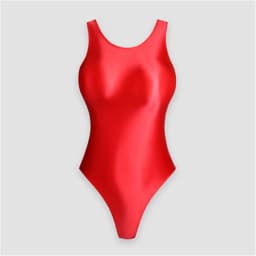 XClocKNYoung satin glossy swimsuit Satin Glossy Leotards One Piece swimsuit Sexy High-Cut Bikini Thong Bodysuit glossy swimsuit