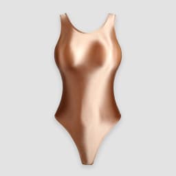 XClocKNYoung satin glossy swimsuit Satin Glossy Leotards One Piece swimsuit Sexy High-Cut Bikini Thong Bodysuit glossy swimsuit