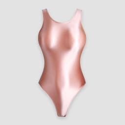 XClocKNYoung satin glossy swimsuit Satin Glossy Leotards One Piece swimsuit Sexy High-Cut Bikini Thong Bodysuit glossy swimsuit