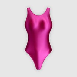 XClocKNYoung satin glossy swimsuit Satin Glossy Leotards One Piece swimsuit Sexy High-Cut Bikini Thong Bodysuit glossy swimsuit