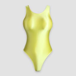 XClocKNYoung satin glossy swimsuit Satin Glossy Leotards One Piece swimsuit Sexy High-Cut Bikini Thong Bodysuit glossy swimsuit