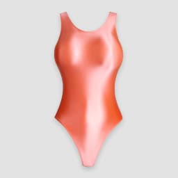 XClocKNYoung satin glossy swimsuit Satin Glossy Leotards One Piece swimsuit Sexy High-Cut Bikini Thong Bodysuit glossy swimsuit