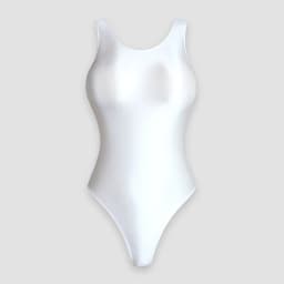XClocKNYoung satin glossy swimsuit Satin Glossy Leotards One Piece swimsuit Sexy High-Cut Bikini Thong Bodysuit glossy swimsuit